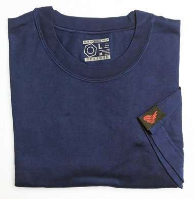日本製無地Tシャツ本藍染め 色あせ 色落ち藍染め